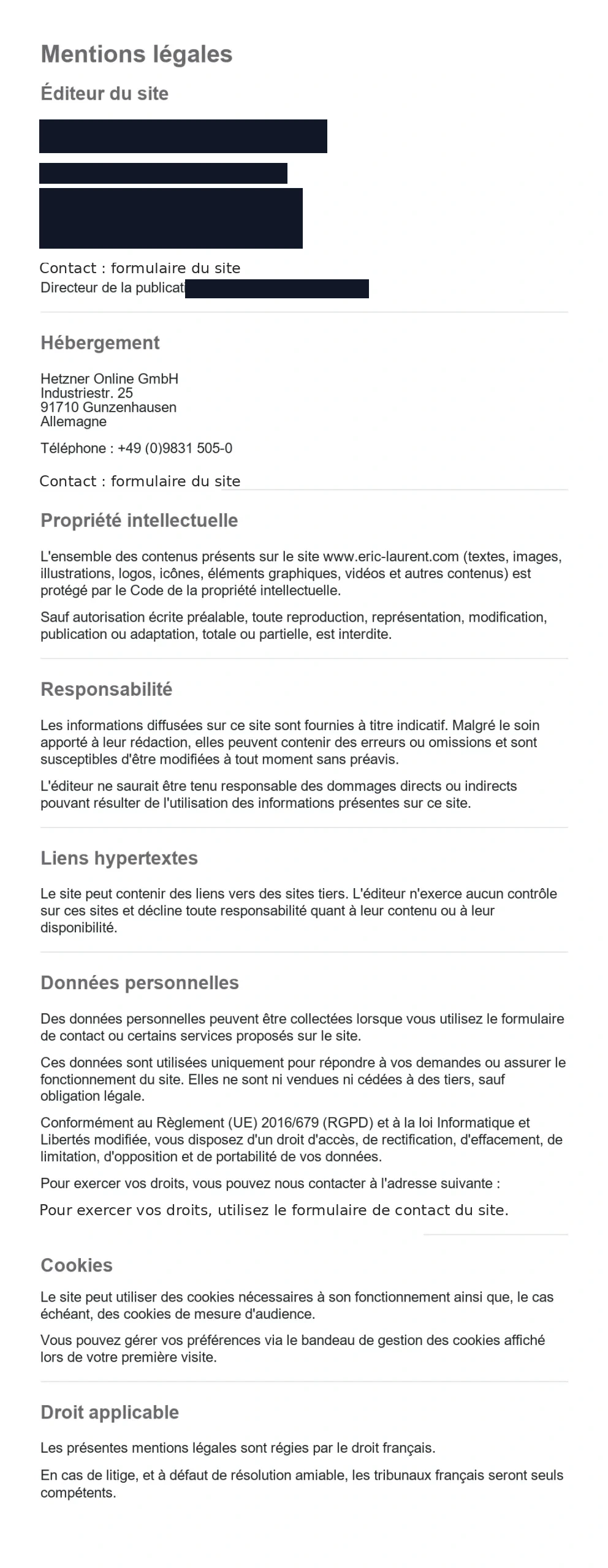 Mentions légales
